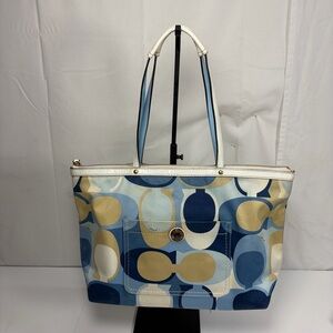 ✨ Coach Op Art Satin Tote | Y2K Era (2007) ✨ minor color bleeding